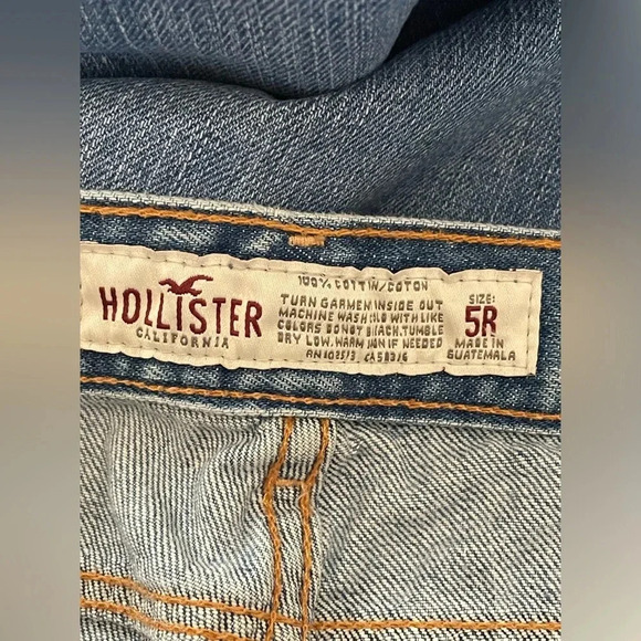 Hollister‎ Distressed Light Washed Bootcut Jeans Size 5L - Picture 10 of 10